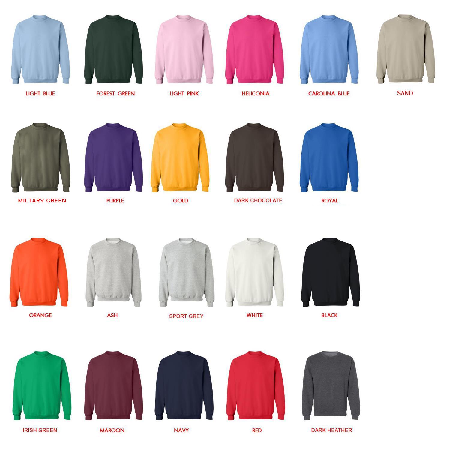 sweatshirt color chart - Rottweiler Gifts