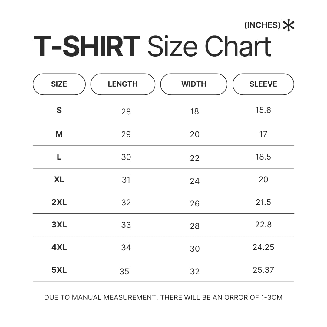 T shirt Size Chart - Rottweiler Gifts