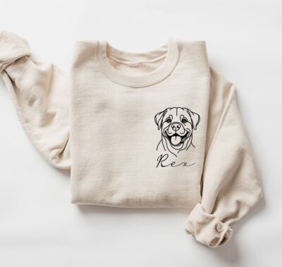 Rottweiler Cute Pet Lovers Custom Sweatshirt