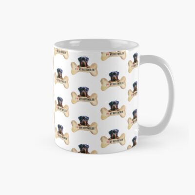 I Love My Rottweiler Bone Mug
