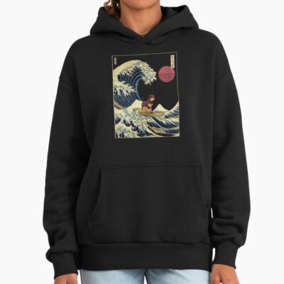 Rottweiler Kanagawa Japanese Surfing Wave Hoodie