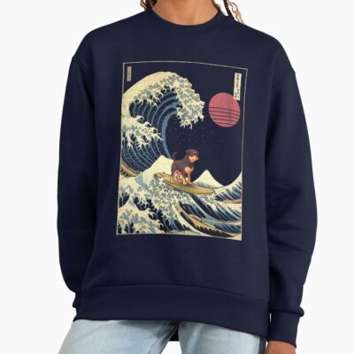 Rottweiler Kanagawa Japanese Surfing Wave Sweatshirt