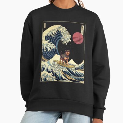 Rottweiler Japanese Surfing Wave Sweatshirt