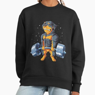 Rottweiler Weightlifting Funny Deadlift Men Fitness Gym Sweatshirt