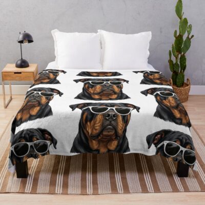 Cool Rottweiler Throw Blanket