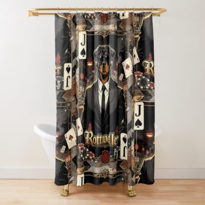 Poker Card X Dog Shower Curtain