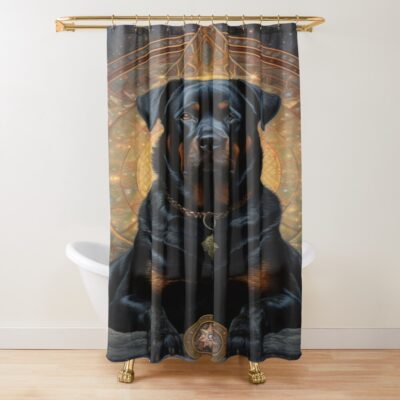 Mehodical Rottweiler Shower Curtain